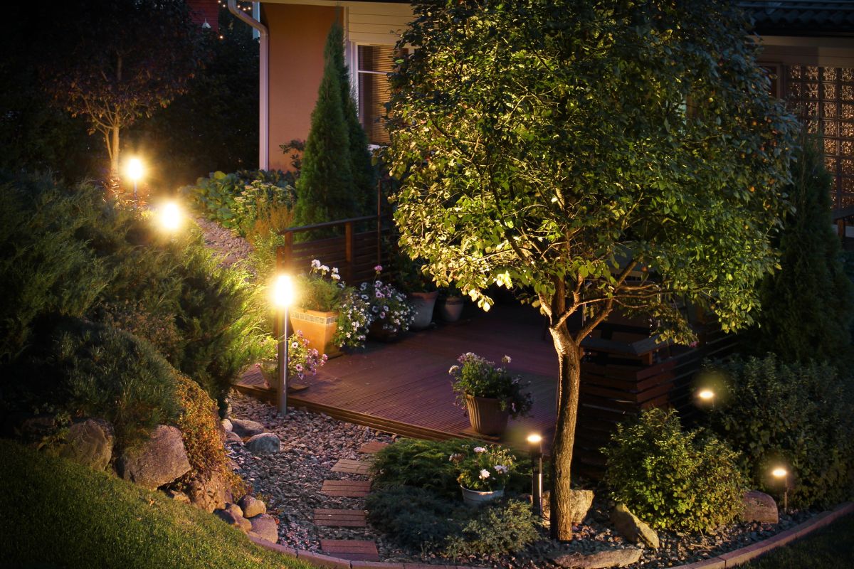 Sun Valley outdoor lighting | outdoor event lighting | Hailey Idaho landscape lighting | custom lighting design Sun Valley